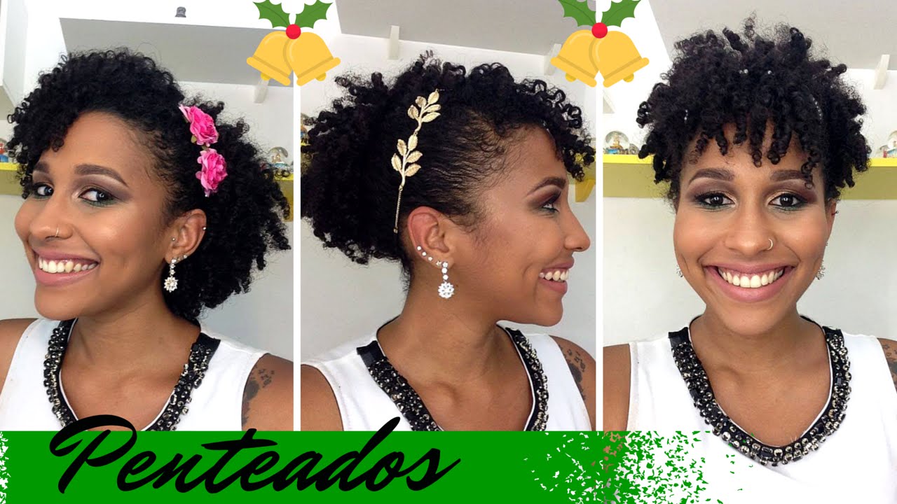 PENTEADOS PARA FESTAS: CABELO CRESPO E CACHEADO CURTO