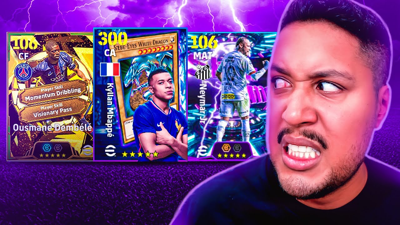 EFOOTBALL 2026 - O MBAPPÉ YU-GI-OH! CHEGOU JUNTO COM O NOVO NEYMAR DO SANTOS 106 E DEMBÉLÉ 106