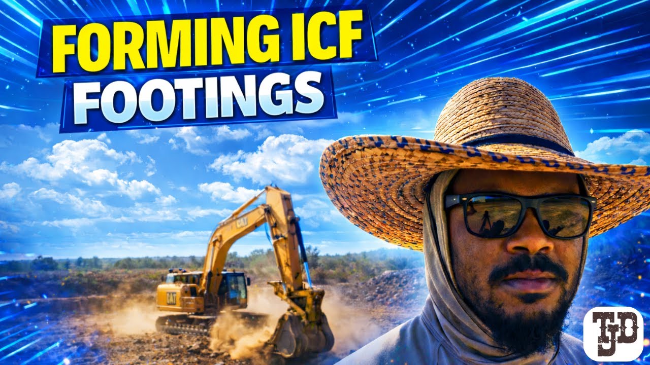 Формирование фундамента для дома ICF