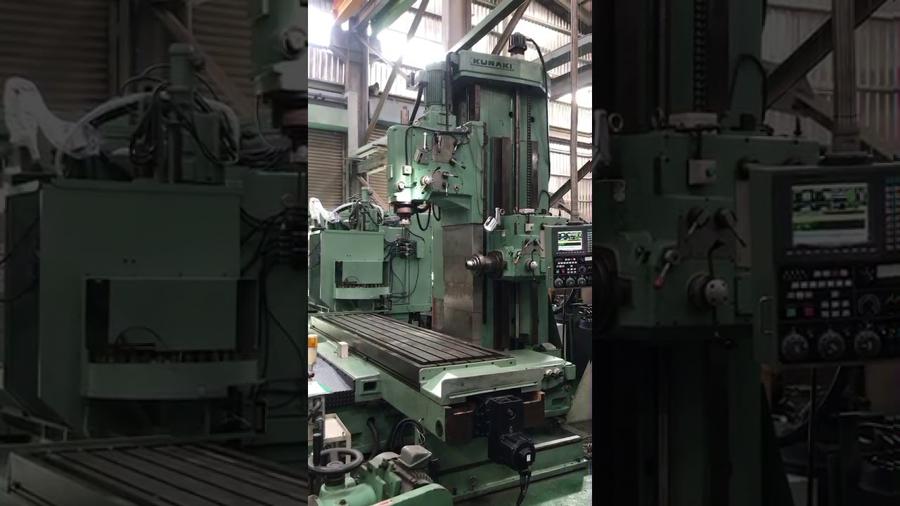 綠田中古機械買賣 立橫兩用複合銑床 日本KURAKI CM-601  Bed Type Vertical and Horizontal Milling Machine