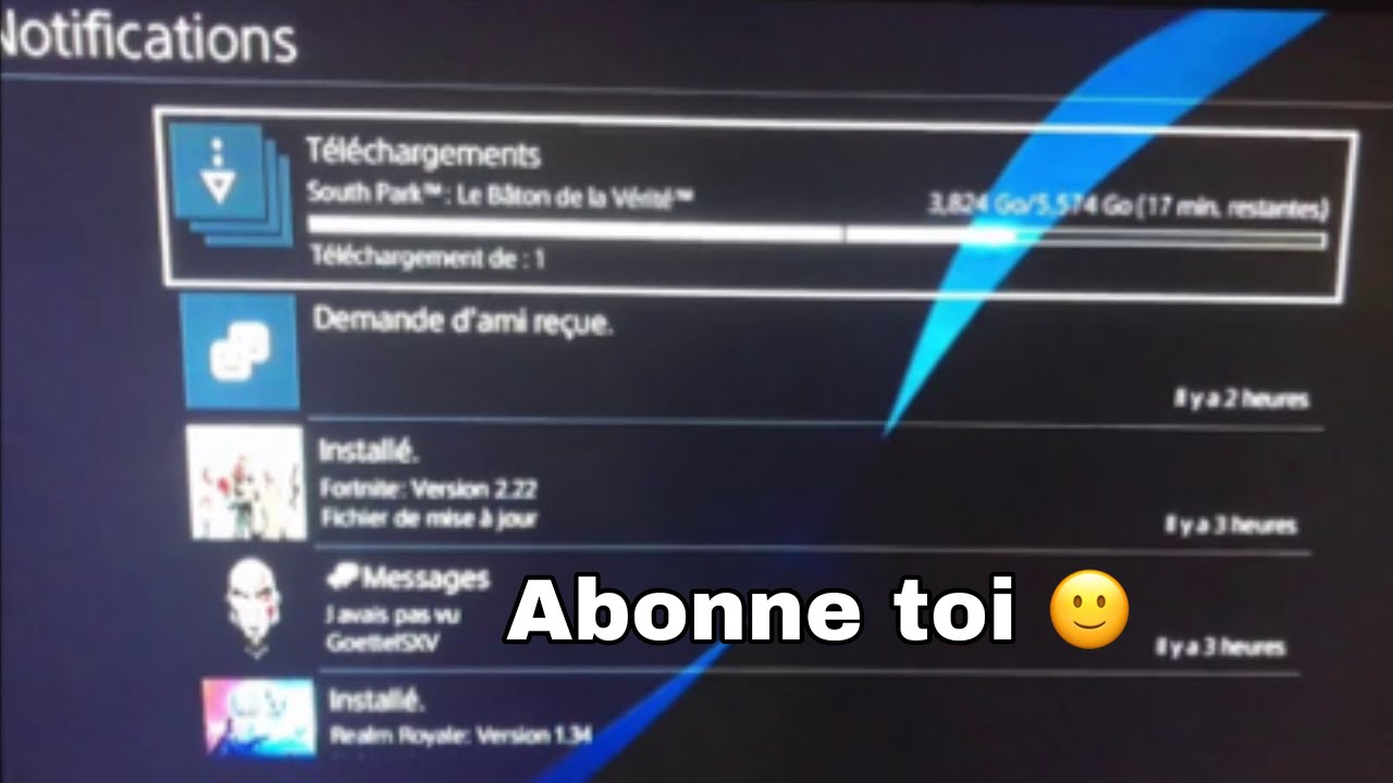 Avancer les Mise &agrave; jour￼ PS4 🎮￼
