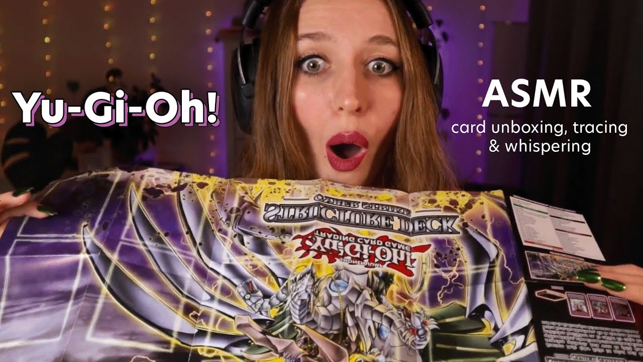 ASMR Yu-Gi-Oh Deck Unboxing, Card Tracing & Whispering (German)