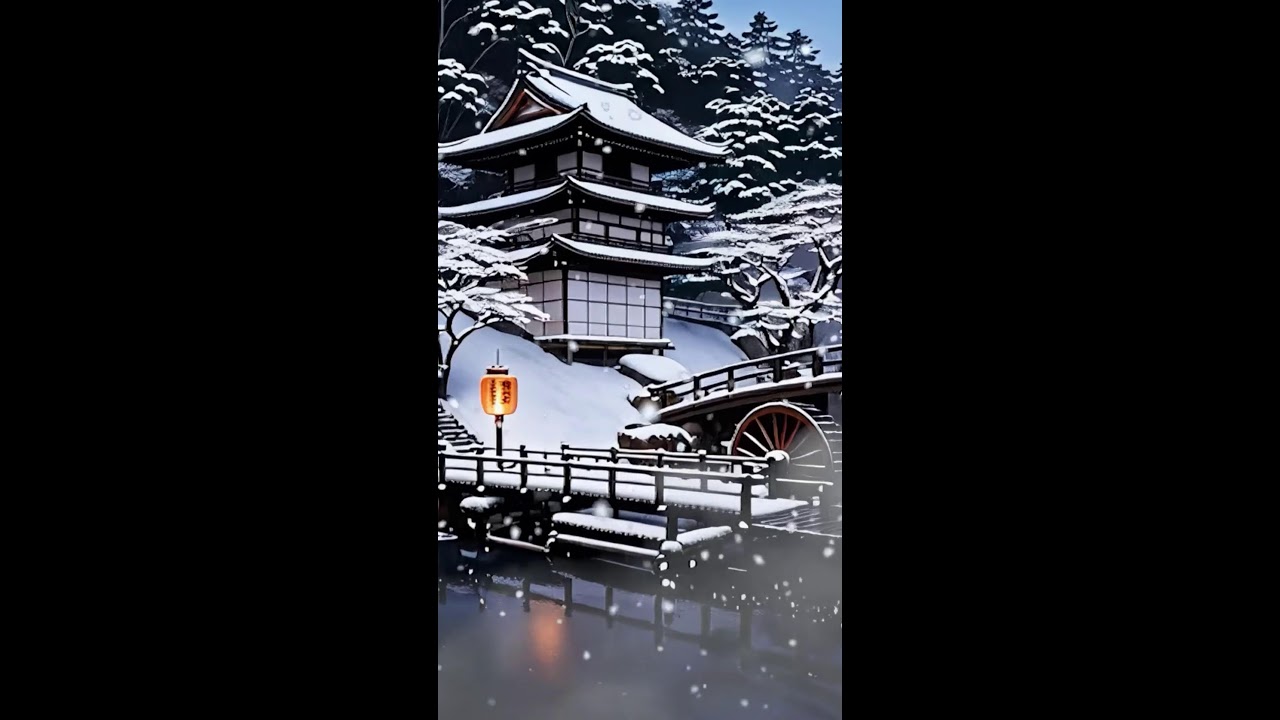 12r Minimal Zen Sleep Music | Shakuhachi, Temple Bells, Water Sounds, Winter Snow | 冬の禅音楽 Vol.18