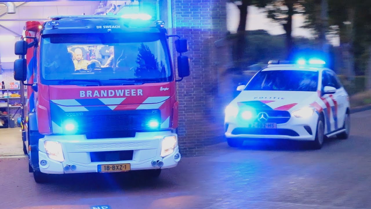 [Opkomst + Uitruk] P1 brandweer Beetsterzwaag en politie naar een buitenbrand in Lippenhuizen!