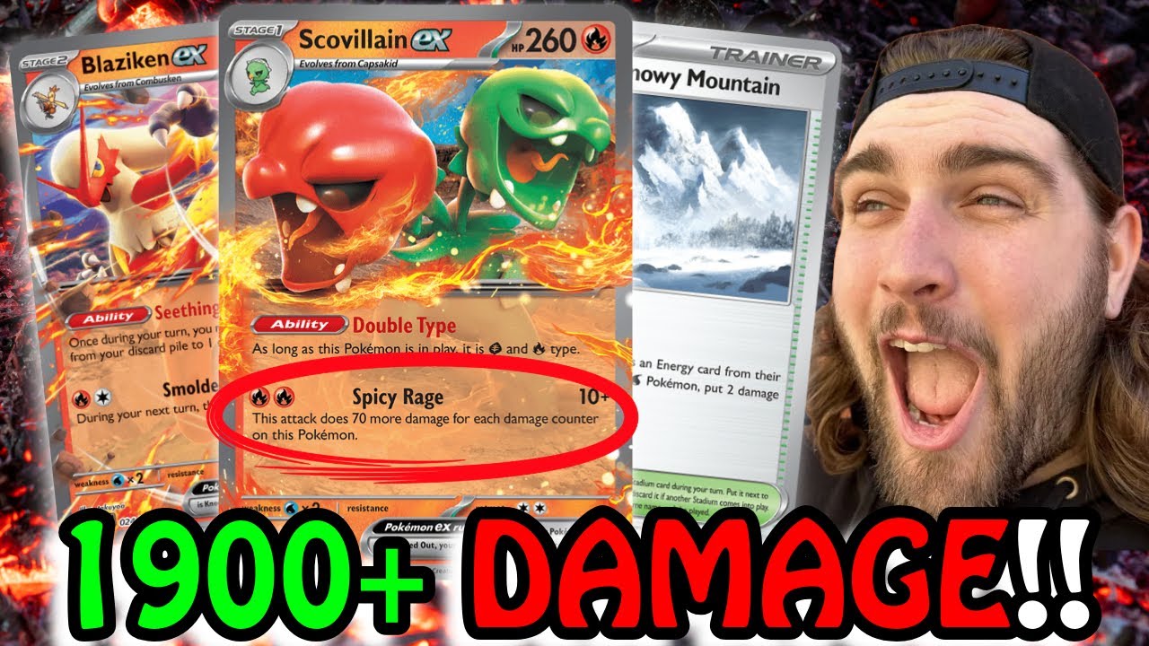 Scovillain Ex can hit 1900+ Damage in ONE ATTACK!! | Post Rotation Deck!