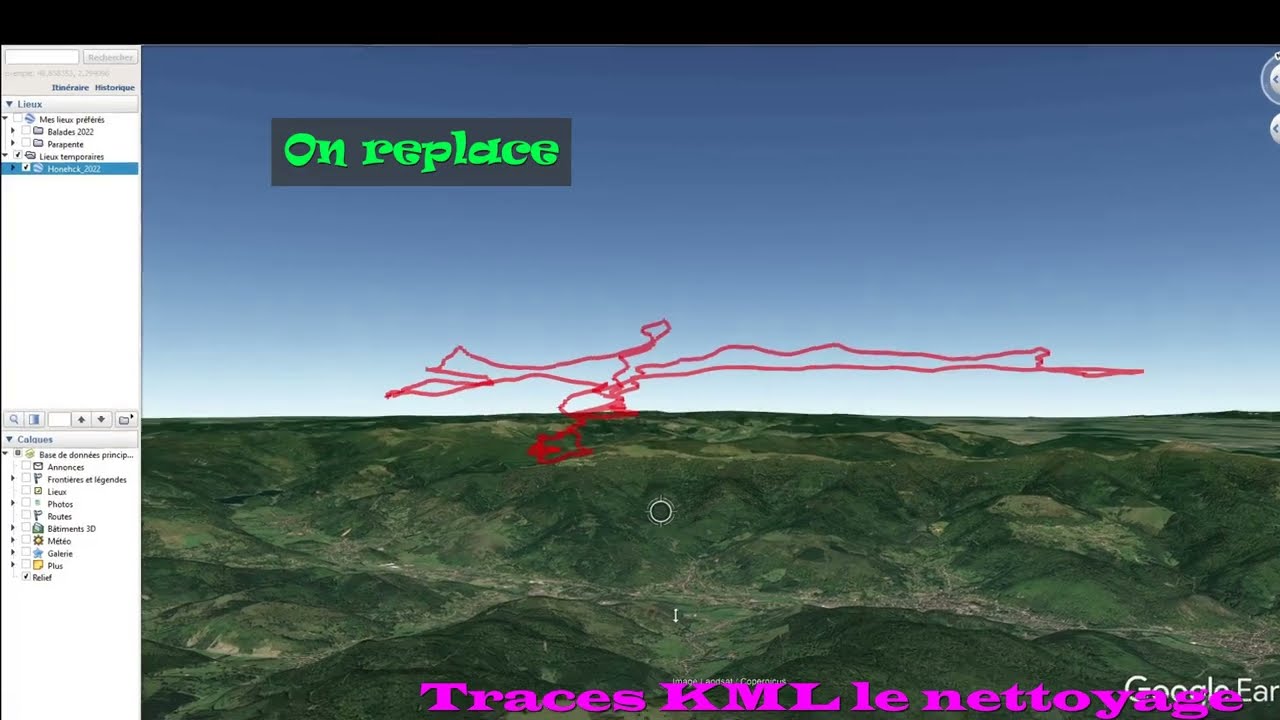 Xctrack 10  Traces KML le nettoyage