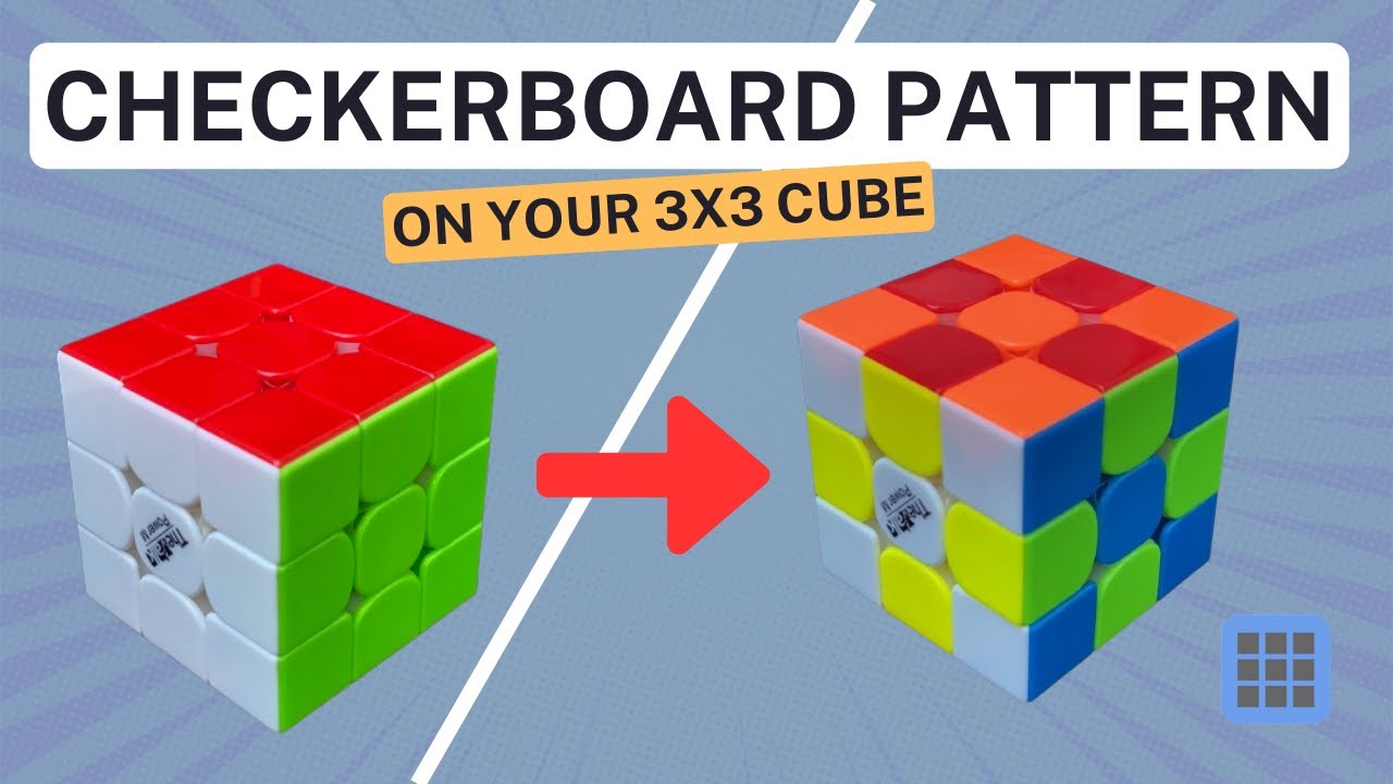 Checkerboard pattern on your #cube #cubetrick