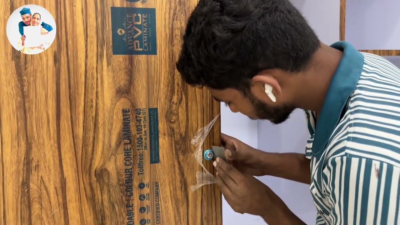 ￼ Sliding Wardrobe,Centra Lock kaise laga (push look door )🔐कैसे लग रहा है How to making sliding 