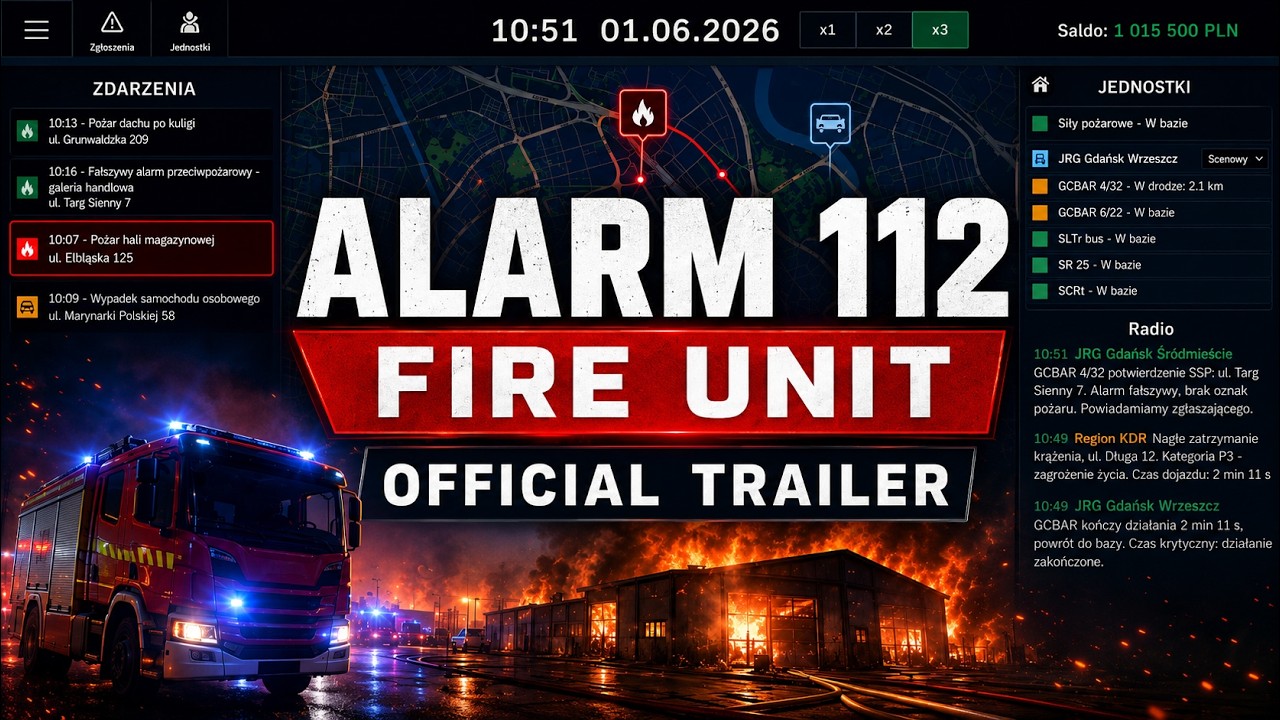 Trailer - Alarm112 Fire Unit NEW INDIE GAME