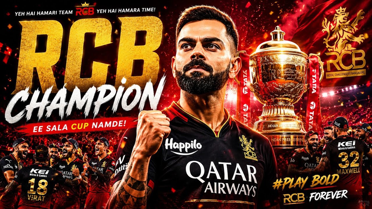 RCB Champion - Ee Sala Cup Namdu 2.0 | Virat Kohli Tribute Song | Official Video