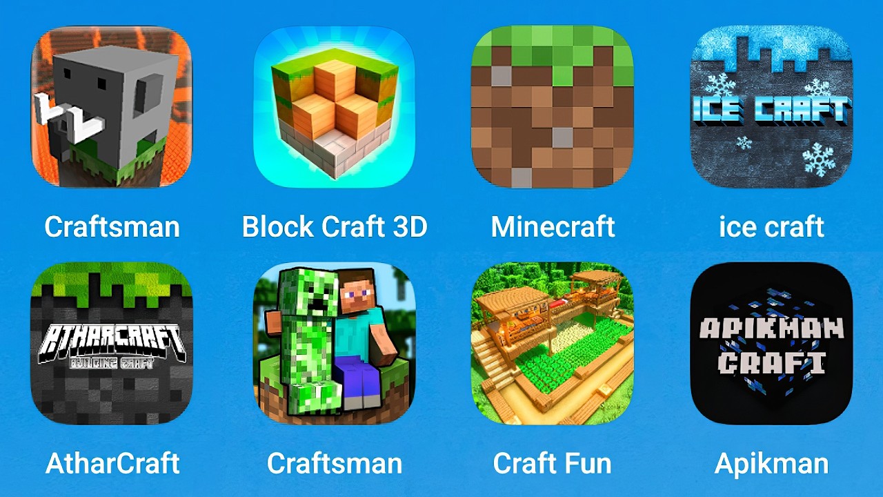 Craftsman, Block Craft 3D, Minecraft, Ice Craft, AtharCraft, Craftsman, Craft Fun, Aplikman