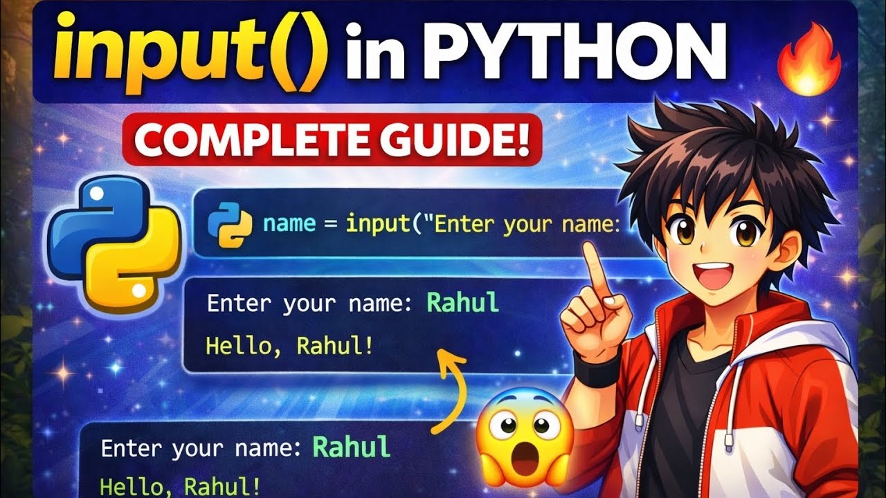 Python Input() Function Full Explanation 🔥 | Syntax, String Rules, Type Conversion | Phone se Python