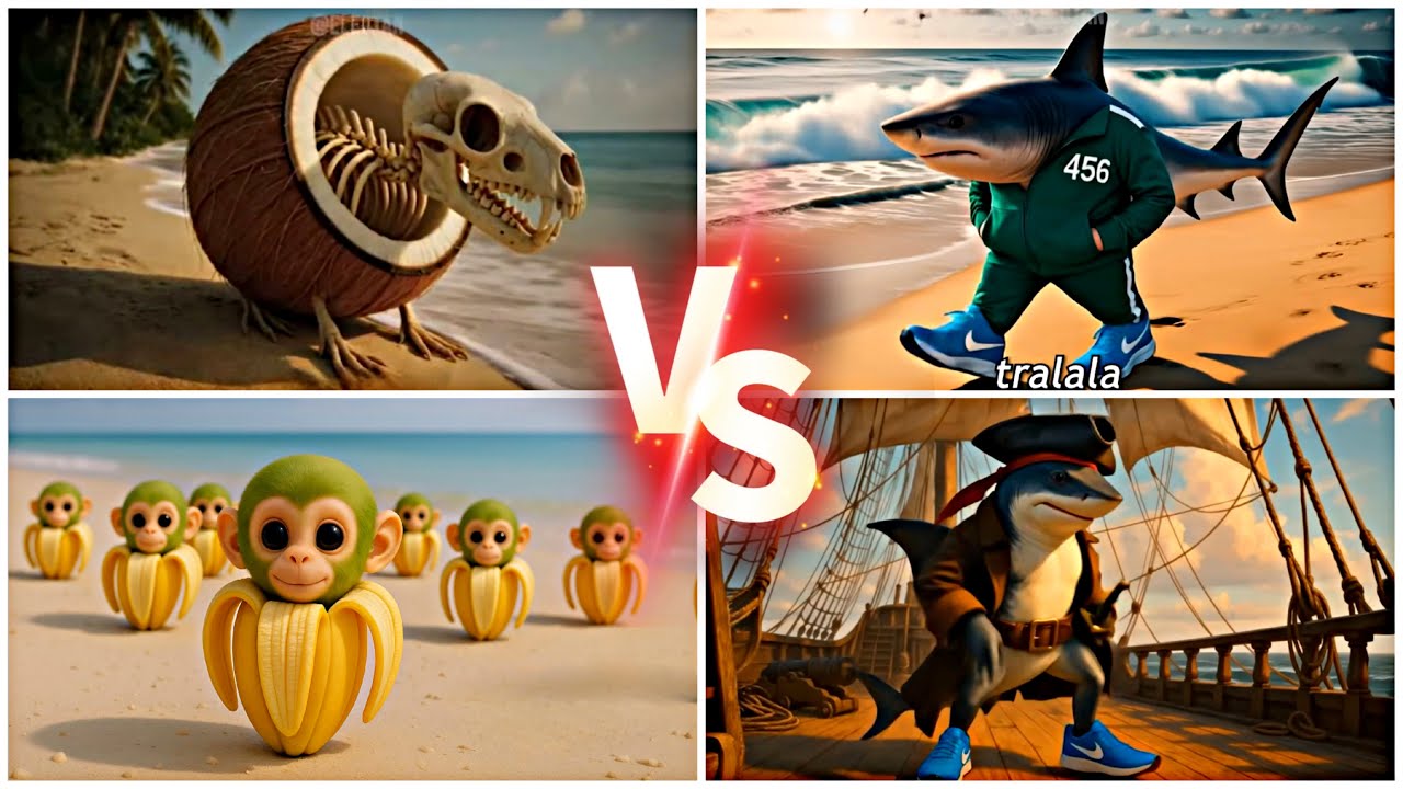 BOBRINI COCOSINI🆚️SQUID GAME BRAINROT🆚️TRALALERITOS🆚️BRAINROT PIRATES | TILES HOP