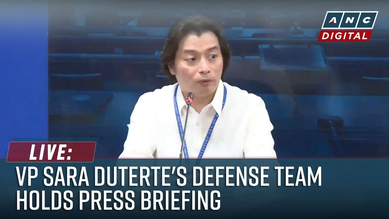 LIVE: Defense Team holds press briefing on Impeachment Trial of VP Sara Duterte | September 14, 2026