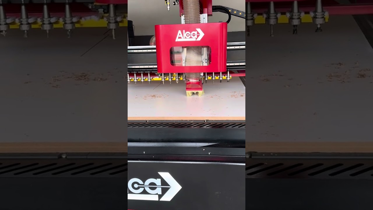 Router Cnc ALCA Máquinas Modelo AL-1928ATC- NC em operação, furação e corte!!