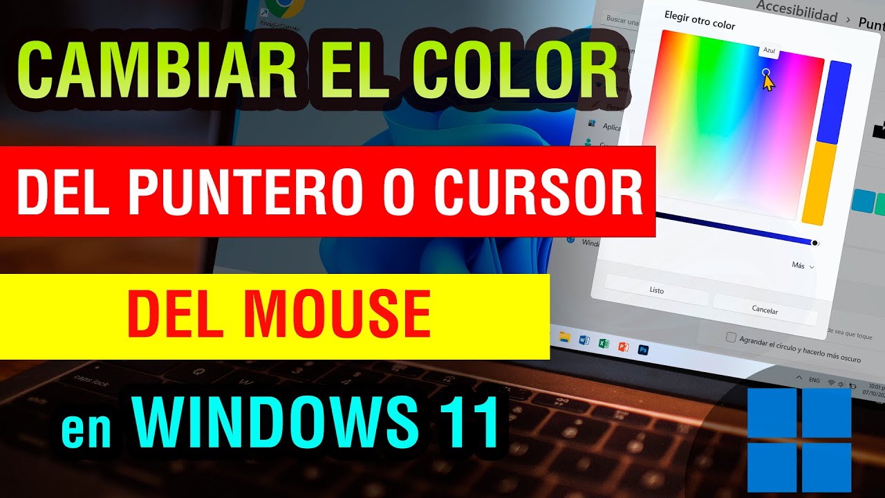 Como cambiar el Color del Puntero del Mouse en Windows 11 | cambiar el color del cursor del mouse