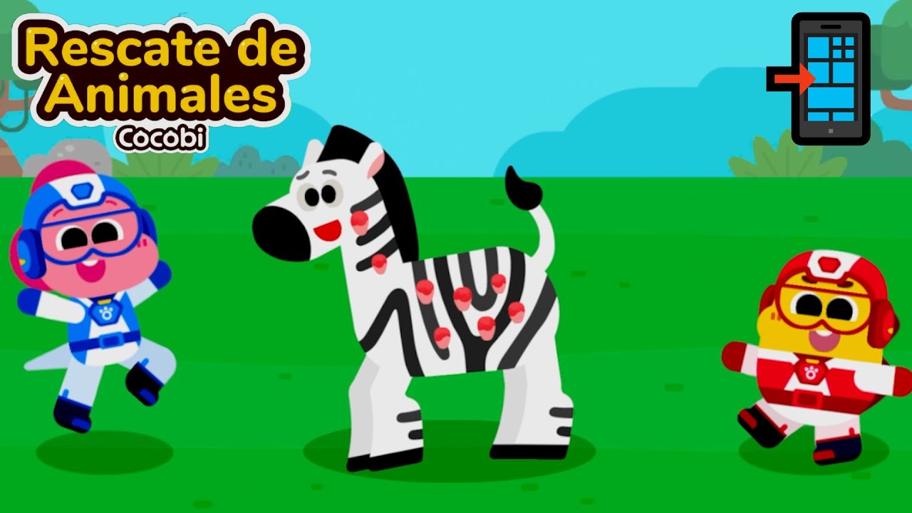 📲 APP RESCATE de ANIMALES COCOBI 🐘 EL ELEFANTE 🦁 EL LEÓN Y 🦓 LA CEBRA