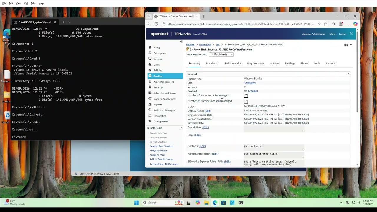 ZENworks: Using Encrpyted PowerShell files with ZCM