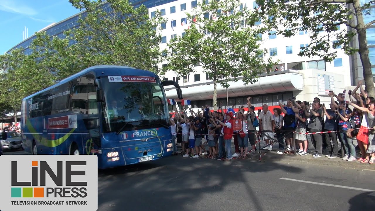 Euro 2016. L'équipe de France rejoint le Stade de France / Paris - France 10 juillet 2016