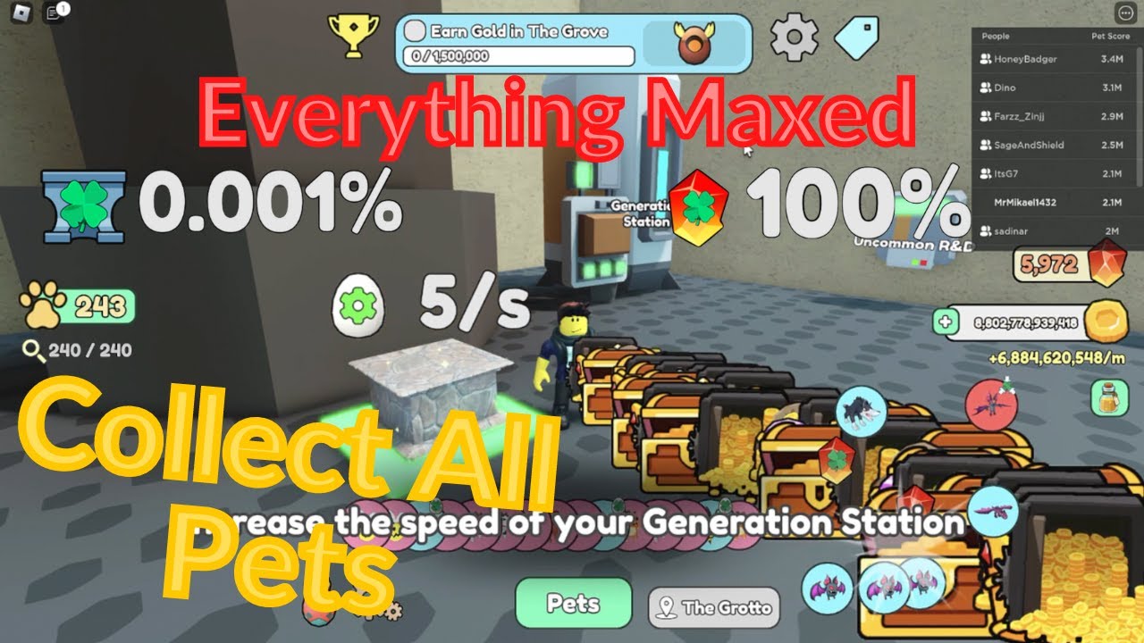 Roblox Collect All Pets | Maxing Everything In The Game