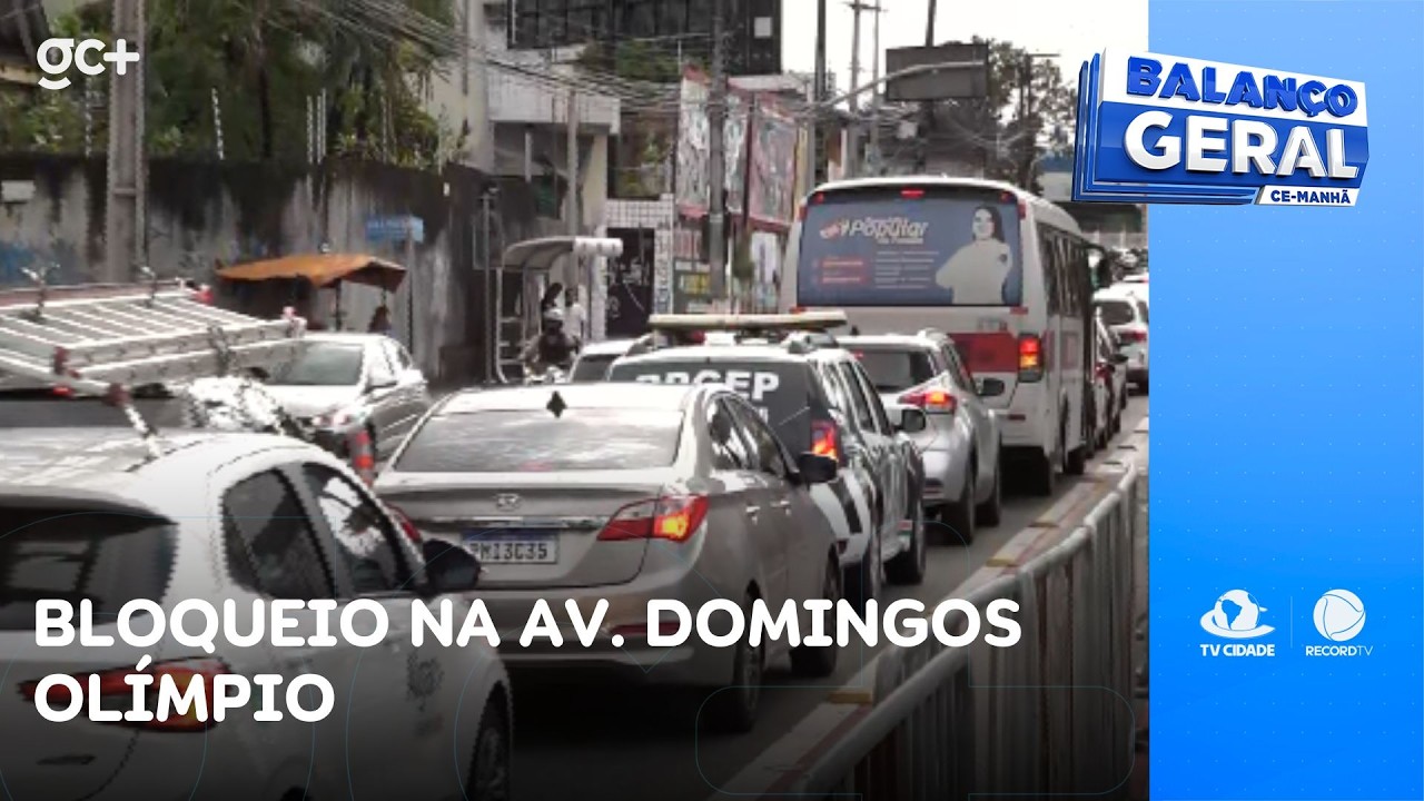 Percurso de 22 linhas de ônibus é desviado por conta de bloqueio em avenida | Balanço Geral CE Manhã