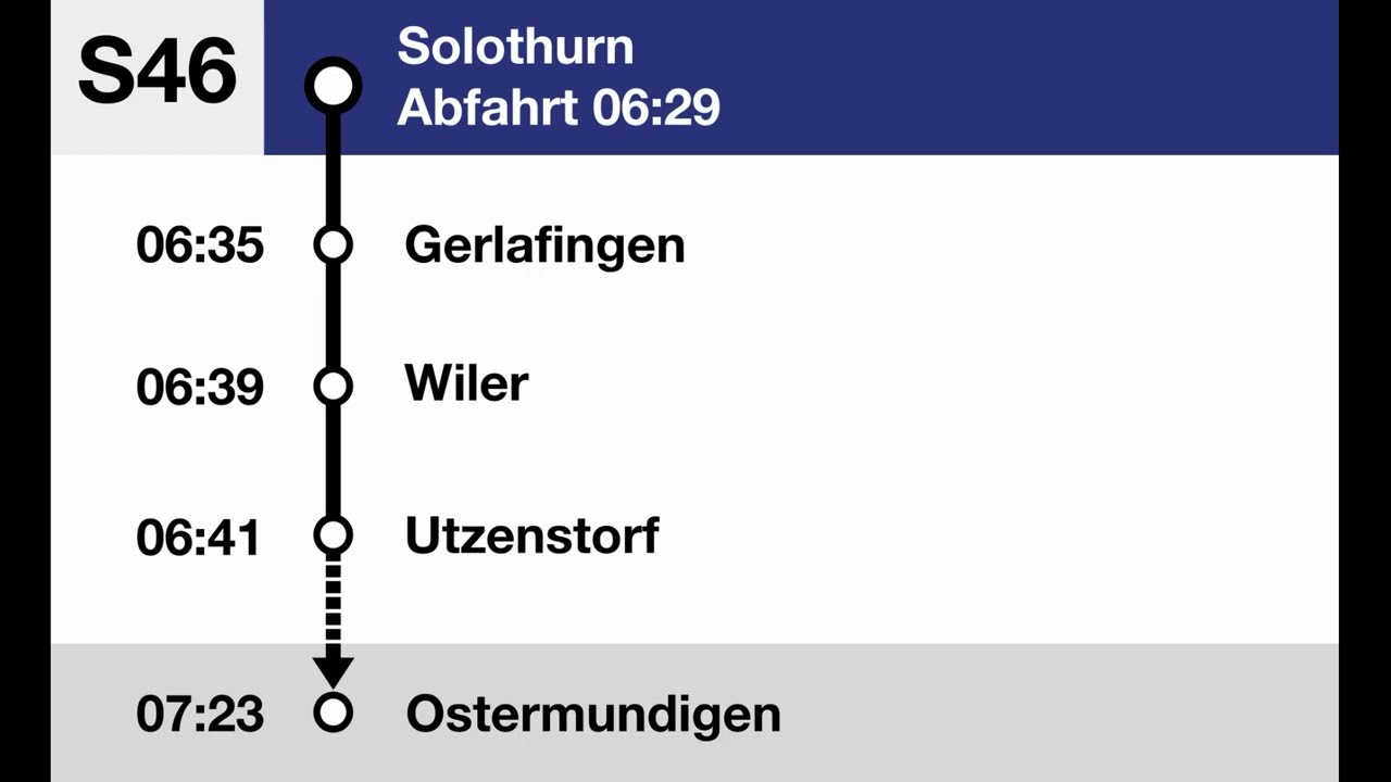 BLS Ansagen » S46 Solothurn — Ostermundigen | SLBahnen
