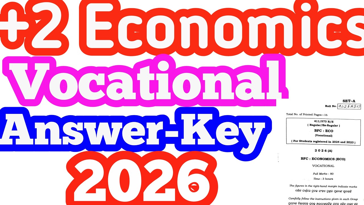 chse odisha!+2 2nd year Vocational Economics 2026 Board Question Discussion !+2 Vocational Economics