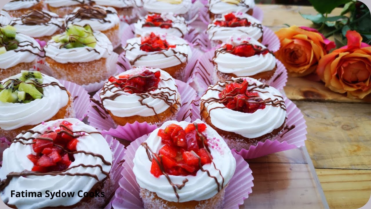 Fancies. Super light and Moist cakes with vanilla fresh cream and assorted toppings . 👌❤️