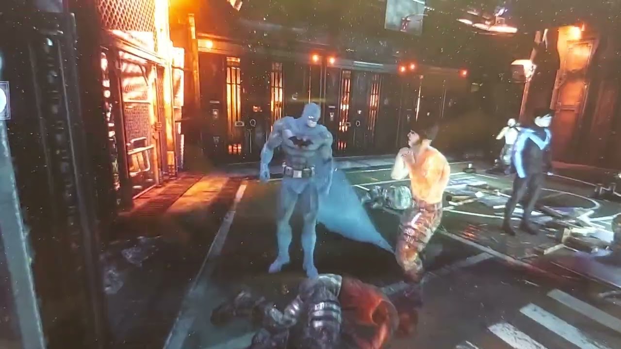 Batman And Knightwing Duo in StaggsAirship #arkhamknight 