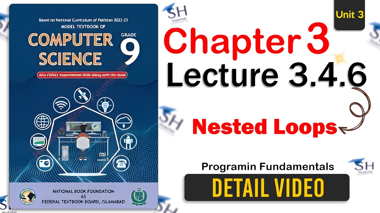 Class 9 Computer Science - Unit 3 Lecture 3.4.6 | NBF | Nested Loops | Programming Fundamentals