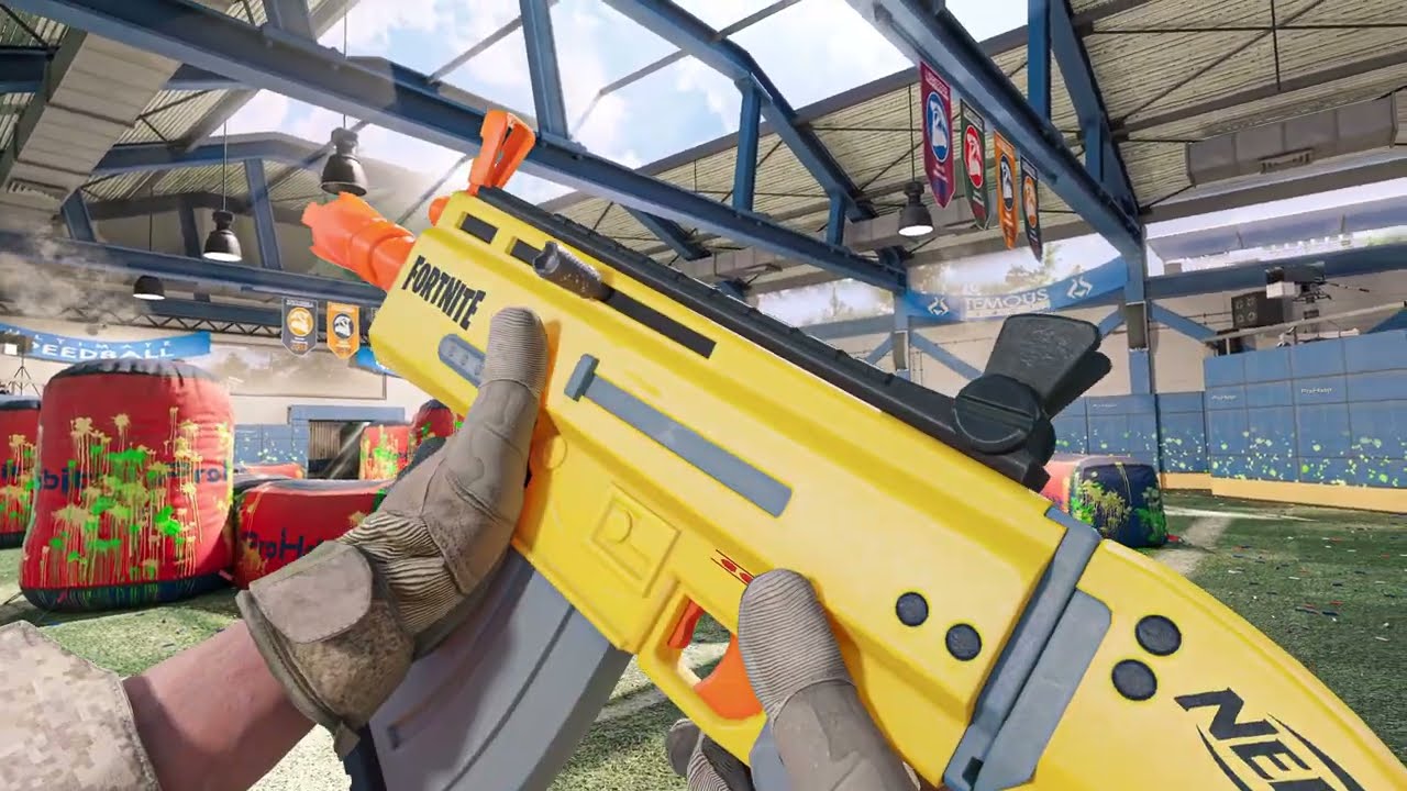 Nerf Fortnite SCAR-L with MWII's TAQ-56 animations