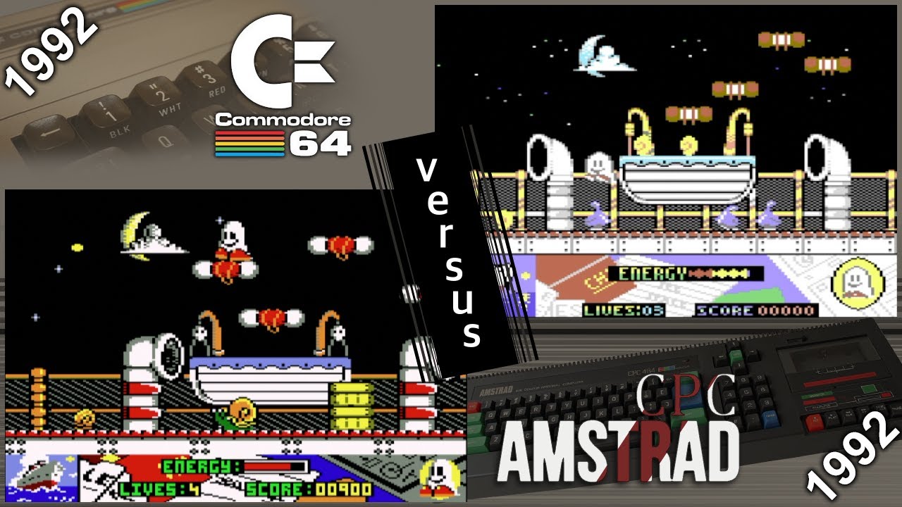 Commodore 64 vs. Amstrad CPC - 8 games from 1992