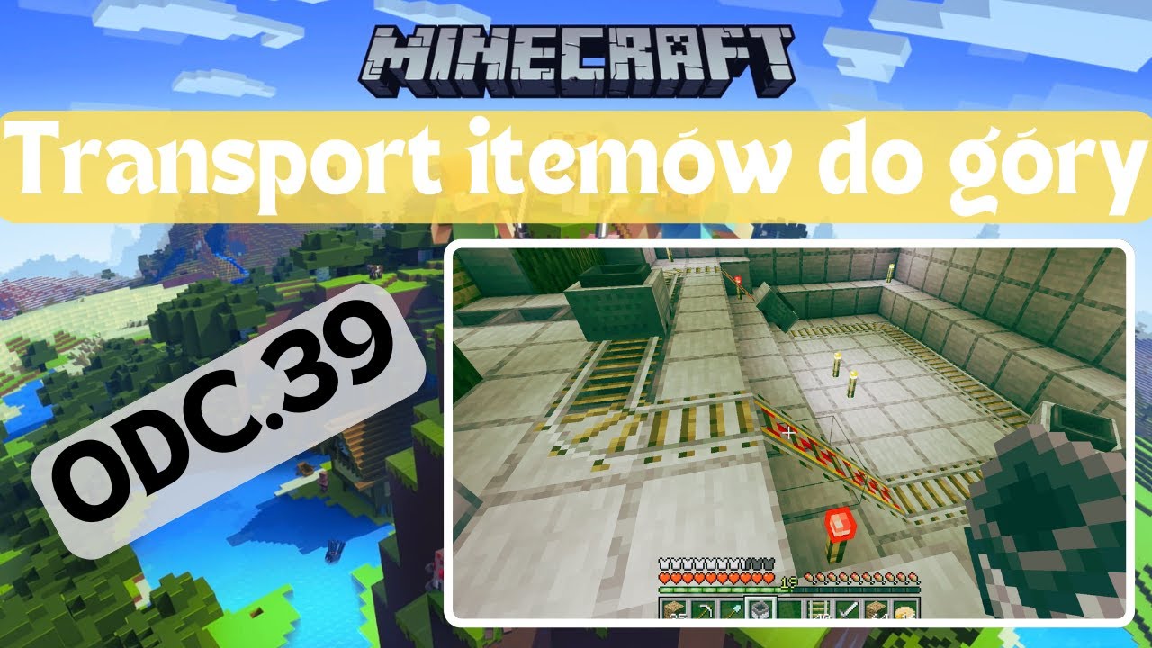 🚂 System transportu itemów w górę! Rozbudowa magazynu | Minecraft: Płaski Świat #39 📦🔧