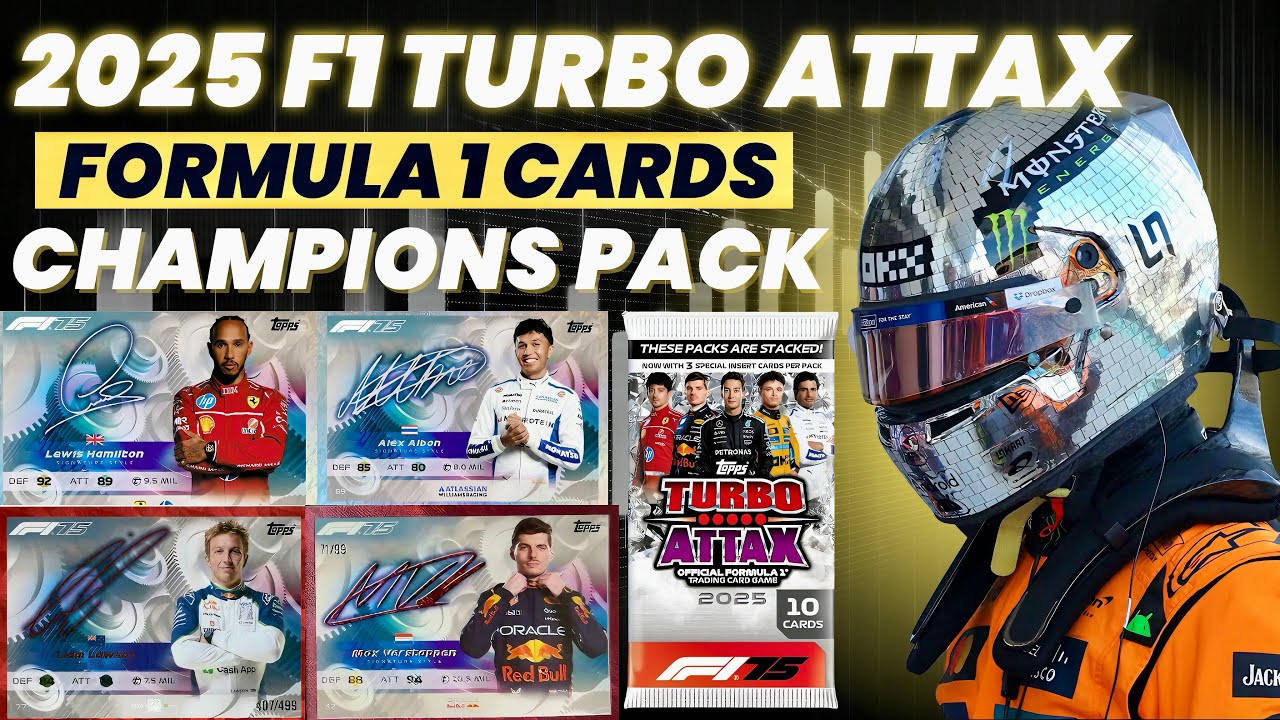 F1 Turbo Attax 2025 New Champions Pack Opening! Formula 1 Cards Huge Hits and Signature Cards! #f1 