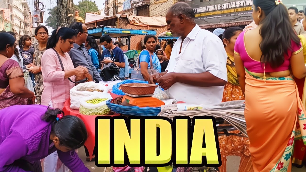 Безумная уличная суета в ИНДИИ 🇮🇳 | ПРОГУЛКА ПО ХАОСУ 4K