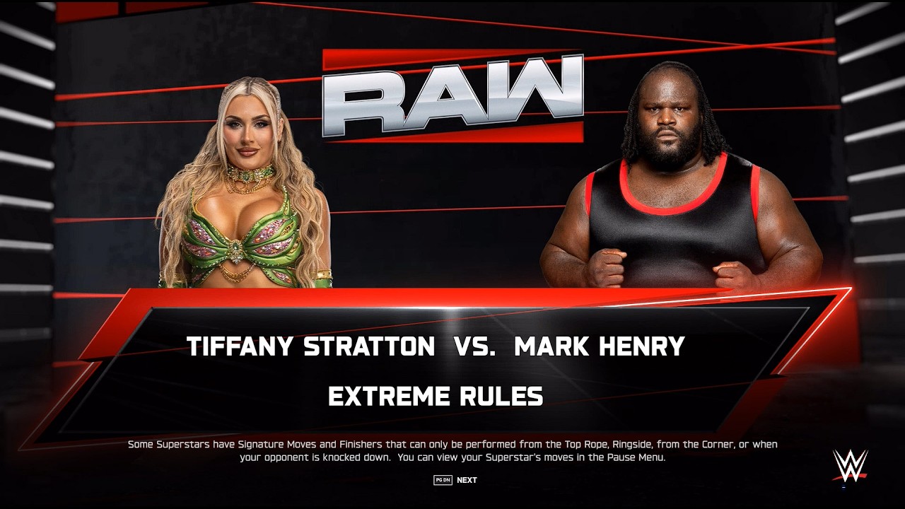 Tiffany Stratton vs Mark Henry - WWE 2K25 Extreme Rules Gameplay