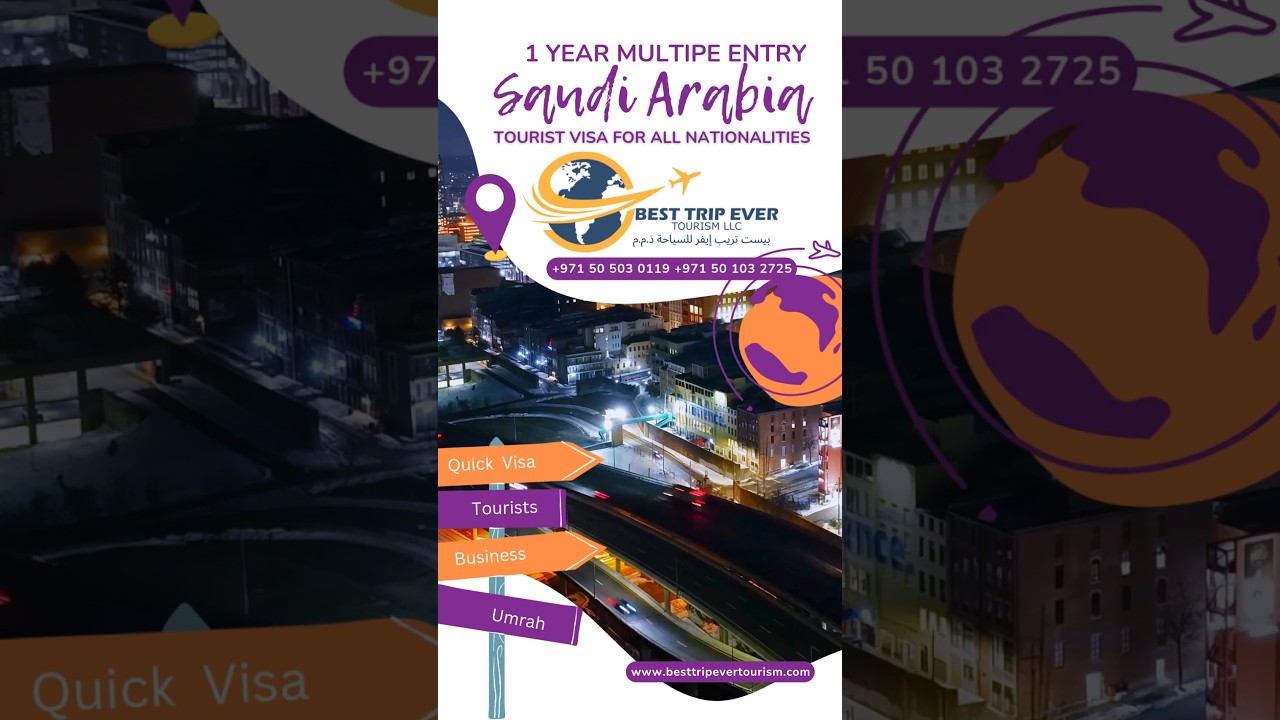 1 Year Multiple Entry Saudi Visa #SaudiVisa #KSAVisa #MultipleEntryVisa #UmrahVisa #VisitSaudi