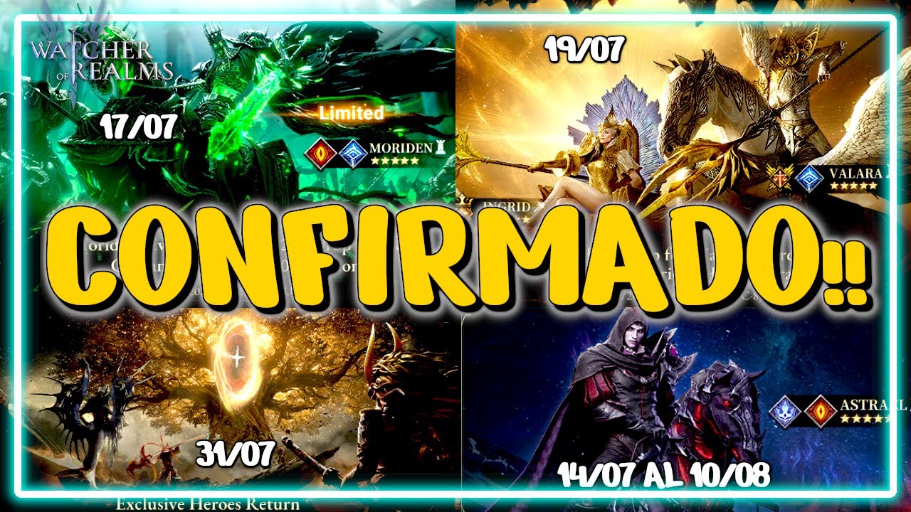 Fechas y Eventos de Aniversario Confirmadas!! | Watcher of Realms