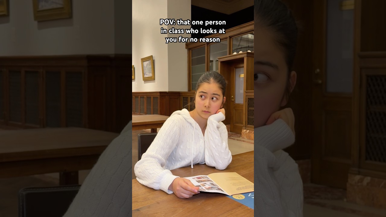 The scariest eye contact 😭 #sofimanassyan #funny #relatable