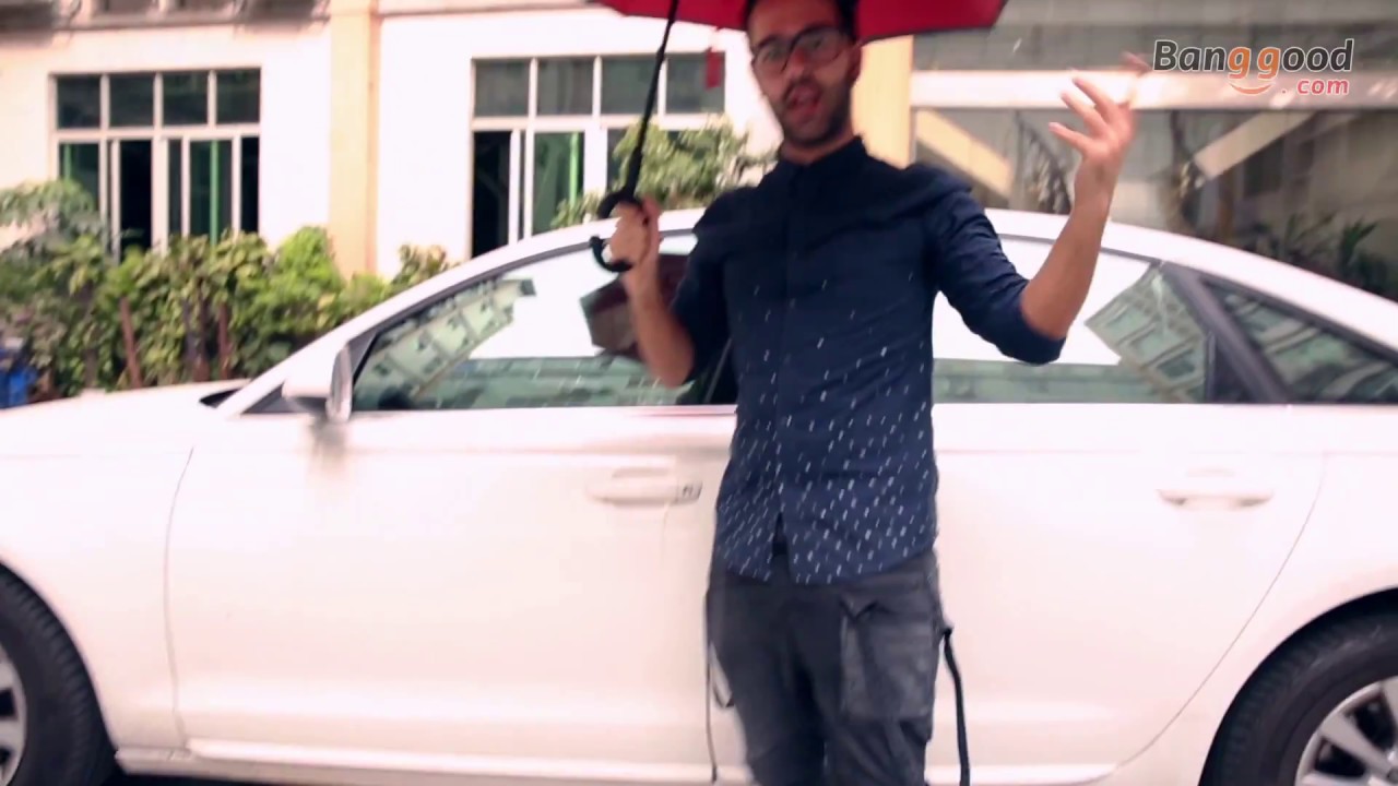 KCASA UB 1 Creative Reverse Double Layer Umbrella Folding Inverted Windproof Car