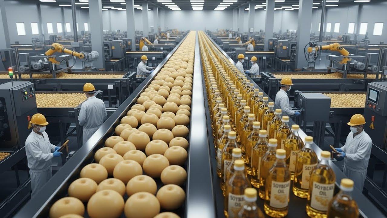 Inside A Modern Soybean Factory: From Raw Soybeans To Premium Cooking Oil (Full Process)