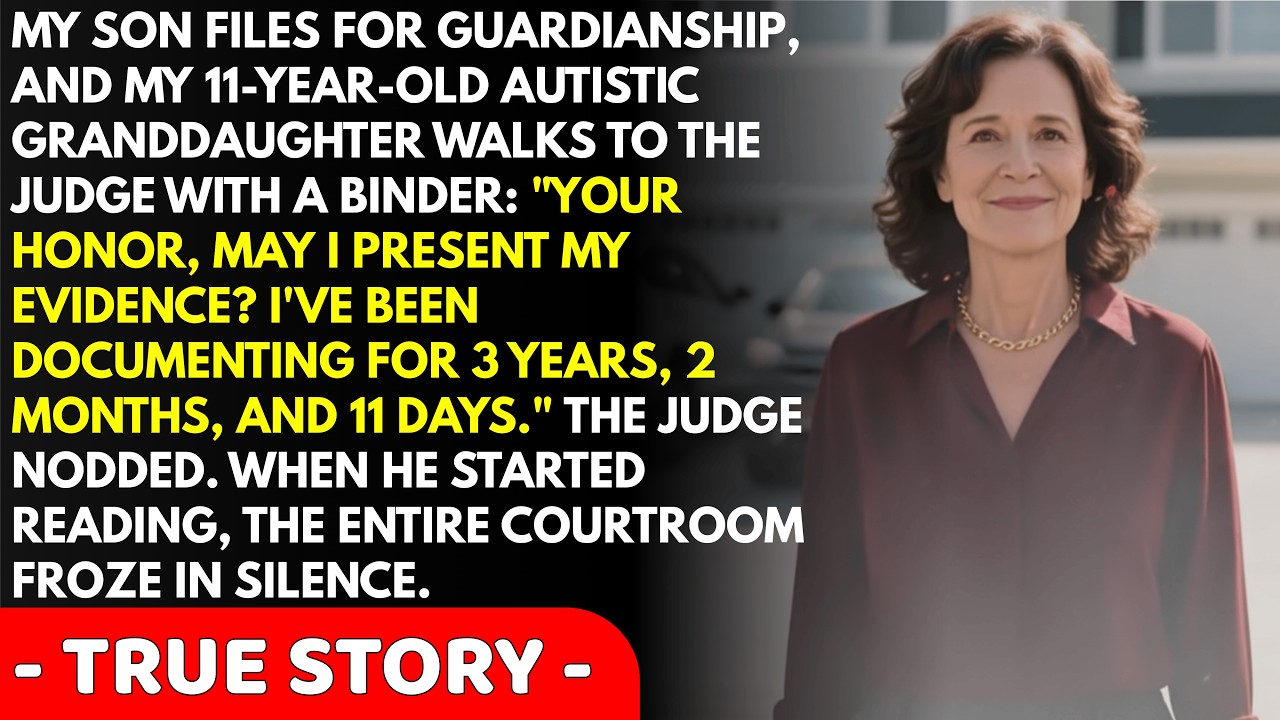 At my guardianship hearing, my autistic granddaughter handed the judge a purple binder — Everyone...