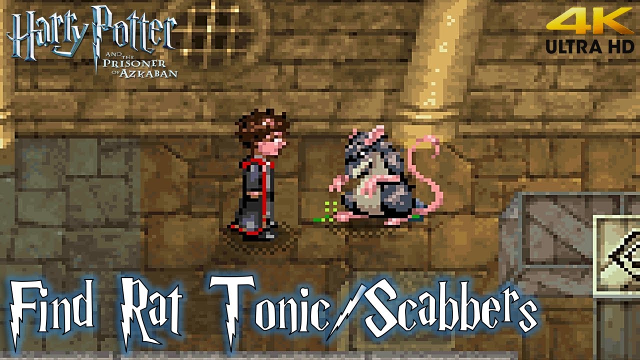 Harry Potter and the Prisoner of Azkaban GBA 'Finding Rat Tonic and Scabbers' (4K)