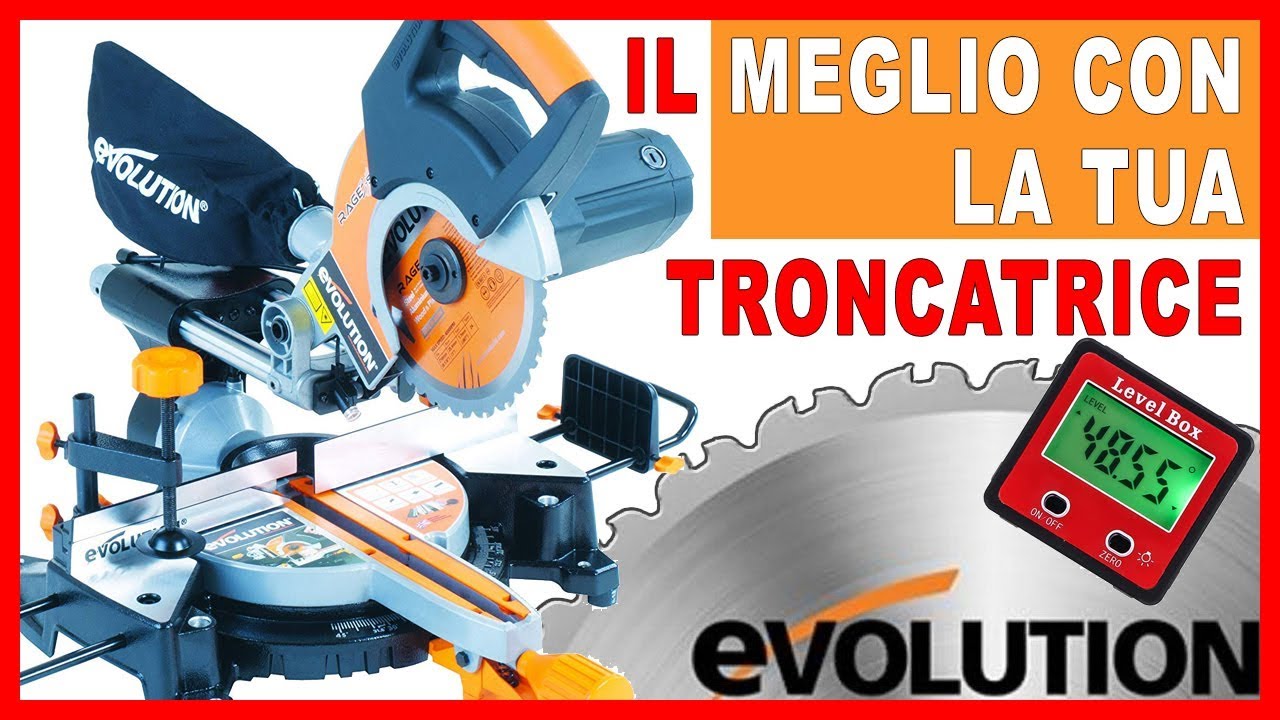 Troncatrice Evolution Rage 3 Perfetta Regolazione Angolo Taglio Obliquo Goniometro elettronico
