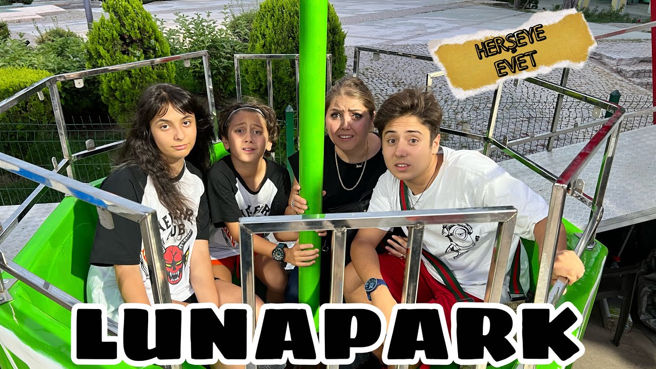 HERŞEYE EVET !! LUNAPARK Annem kanguruya bindi
