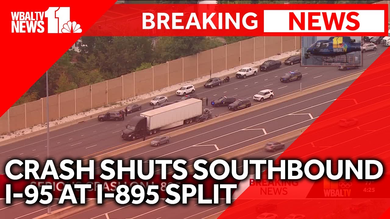 Breaking: Injuries reported in I-95 crash near I-895 split