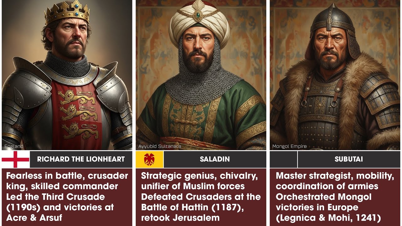 Top 50 Medieval Warriors & Knights in History | Legends of the Middle Ages