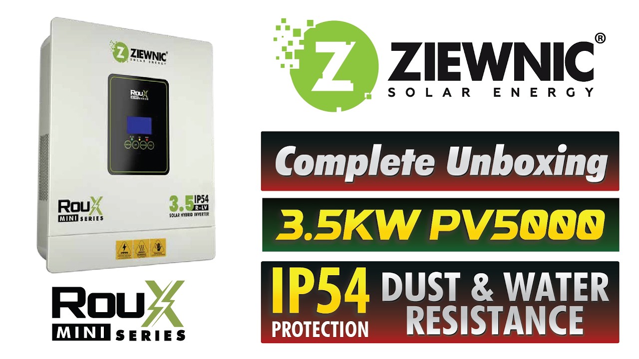 Ziewnic Roux Mini 3.5KW PV5000 IP54 Inverter - Unboxing, Review & Price