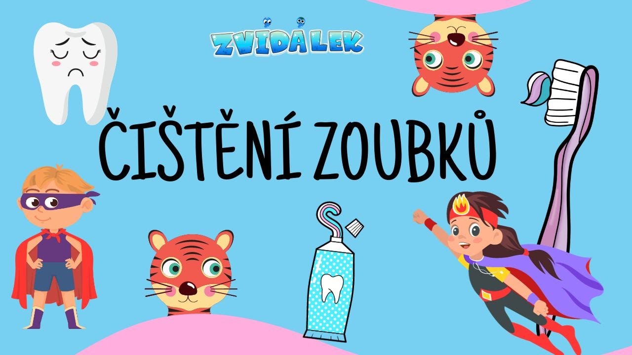 Čištění zoubků / zábavné video pro děti / se zvukem / brushing teeth / for children