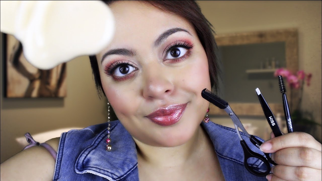 ASMR| Grooming Your Brows (Waxing, Plucking, Trimming)
